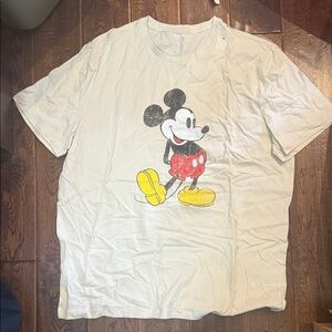 NWT GAP Cream Mickey Mouse Short Sleeve Tee